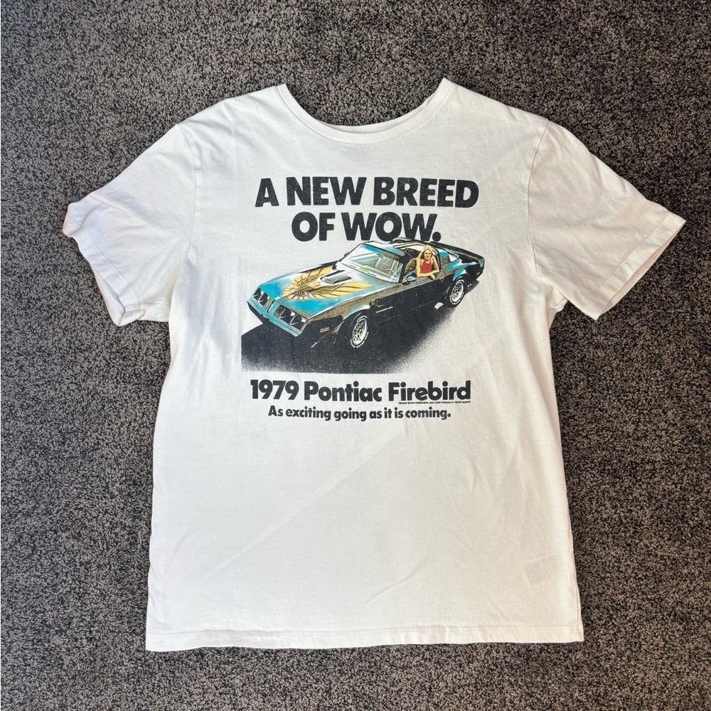 White 1979 Pontiac Firebird Graphic T-Shirt